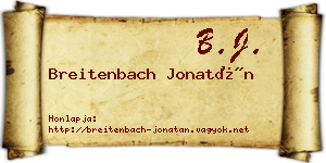 Breitenbach Jonatán névjegykártya